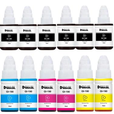 Imagem de Kit 12 Tintas Para G3110, G3111, G4100 G2100 G2110 Gi-190 - Bulk Ink D