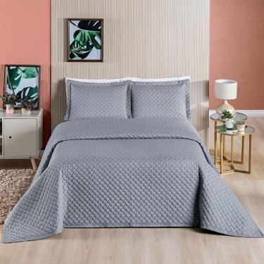 Imagem de Kit Cobre Leito Vênus KingLiso 3 Peças - Cinza