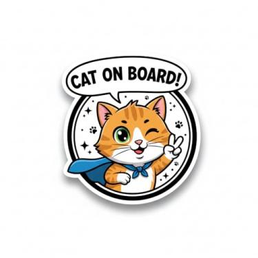 Imagem de Adesivo Decorativo para Carro e Moto, Modelo Gatinho (Adesivo56)