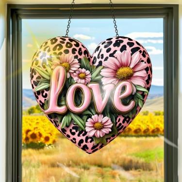 Imagem de Apanhador de sol de acrílico colorido, apanhadores de sol adoram decoração de janela suspensa, arte de parede de arco-íris, para sala de estar, quarto, varanda, interior e exterior, jardim, enfeites