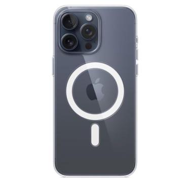 Imagem de Capa Capinha Case para (iPhone 15 Pro Max) Magnética Carregamento por Indução Transparente Premium Anti Impacto, Anti Amarelamento, Proteção de Câmera (iPhone 15 Pro Max)