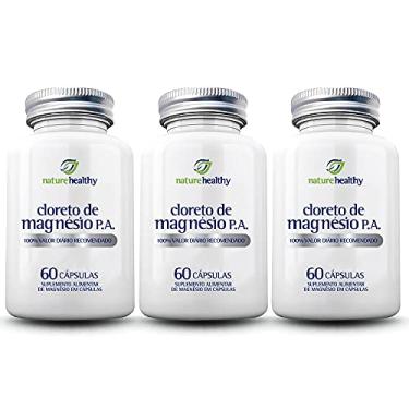 Imagem de COMBO c/ 3 - CLORETO DE MAGNÉSIO P.A. 260MG c/ 60 NATURE HEALTHY