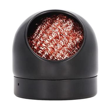 Imagem de Limpador de ponta de solda de fio limpador de ponta de ferro de solda bola de limpeza de aço inoxidável com suporte para cabeça de soldagem remoção de estanho sem necessidade de água