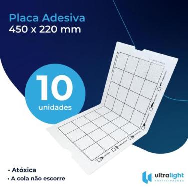 Imagem de 10 Placas adesivas refil 450X220mm para armadilha mata moscas - Ultral