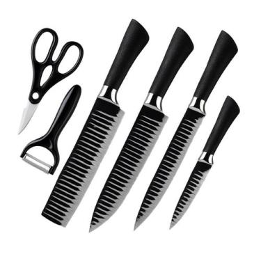 Imagem de Kit Faqueiro Conjunto de Facas 6 Pçs Churrasco Profissional - Dexin