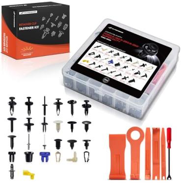 Imagem de A-Premium Kit de clipe de retenção de carro 260 peças (tipo 26) compatível com Ford E-150 E-350 Econoline Club Wagon, E-250 Econoline Bumper Auto Push Pin Plastic Rebite Fastener Replacement Set, w