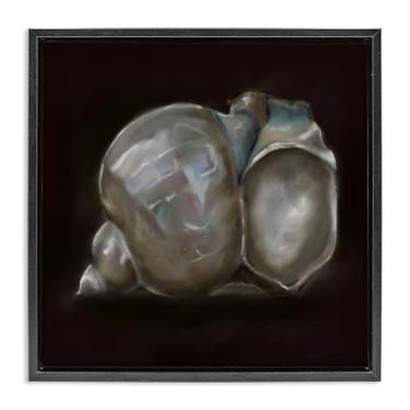 Imagem de Stupell Industries Treasure Of Sea Shell Black Framed Floater Canvas Wall Art, design by Mary Sparrow, 18 x 18