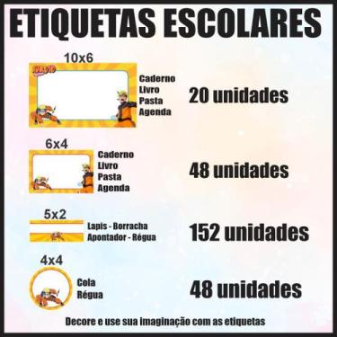 Imagem de Etiqueta Adesiva Escolar em Vinil Tema Personagem Diversos - Dekal Dec