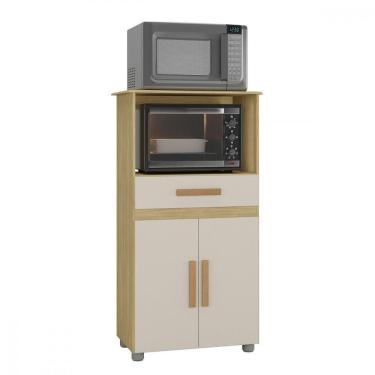 Imagem de Balcão Para Microondas E Forno Havana New Wood Com Off White