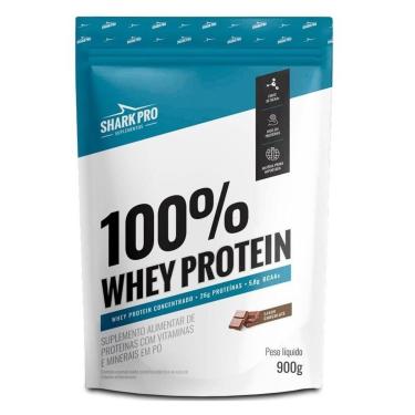 Imagem de Whey Protein 100% Whey Refil 900g Sabor Chocolate Shark Pro-Unissex