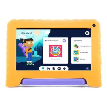 Imagem de Tablet Infantil 7 polegadas 64GB Android 13 4GB RAM Quad Core Wi-fi Mirage