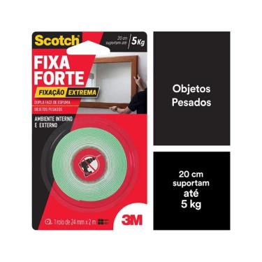 Imagem de Fita Adesiva Dupla Face Scotch 3m com Espuma Uso Externo 24mmx2m