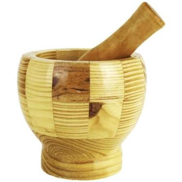 Imagem de Pilão com Socador em Bambu 10,7cm - KE HOME