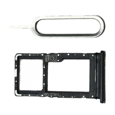 Imagem de zhxchzhi Bandeja de cartão SIM OEM Suporte para cartão SD Slot + pino compatível com Motorola Moto G35 XT2433 peças pretas
