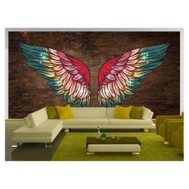 Imagem de Papel De Parede 3D Arte Asas Selfie Insta Cores 3,5M Tra246 - Você Dec