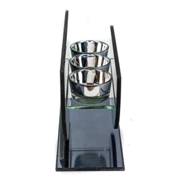 Imagem de Castiçal De Vidro Porta 3 Velas 13 X 22 - Vacheron