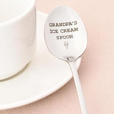 Imagem de Melhores presentes de vovô de neta, neto para avô, colher de sorvete, presente para papai, avô, presente de aniversário de Natal para avô, avô, colheres para amantes de sorvete