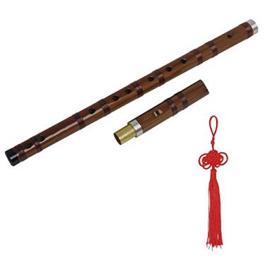 Imagem de Flauta de Sopro de Madeira C D E F G Chave Instrumento Musical Tradicional Chinês Flauta de Bambu Amargo (Cor: Chave G)