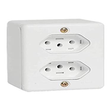 Imagem de Tomada Dupla 10A Soprepor Sistema X - Ilumi