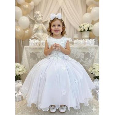 Imagem de Vestido Juvenil Vila Lele Regata Flores Branco - Tecido Tecnosport, Br