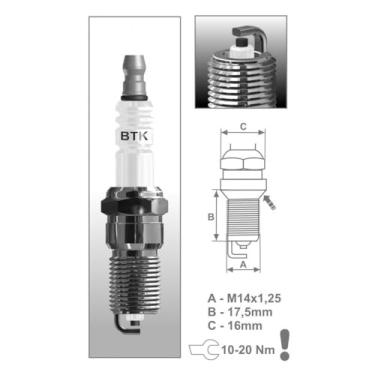 Imagem de Vela de Ignição Space Van Trafic 2.2 8v Gasolina 1998 BPR6EF