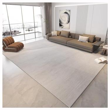Imagem de SPXMQSS Tapetes de sala de estar, tapetes para quarto, antiderrapante, lavável, tapete que não cai, tapete interno de pelo baixo para quarto, sala de estar, cinza claro