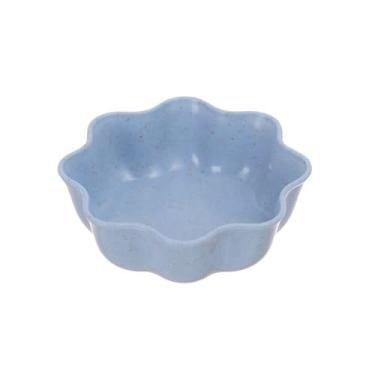 Imagem de prato de lanche Molho de cozinha, óleo, sal, tempero, tigela, flor, formato, pratos pequenos, prato tigela de sopa(Blue)