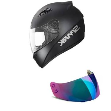 Imagem de Capacete Ebf New Spark Solid Fosco Mais Viseira Camaleão Cor:;Tamanho:56;Gênero:Masculino-Masculino