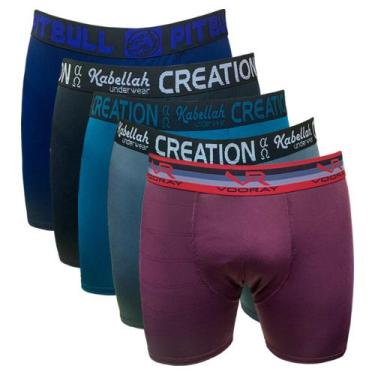 Imagem de Kit 5 Cuecas Ciclista Fristyle Em Microfibra Lisa Adulto, GG