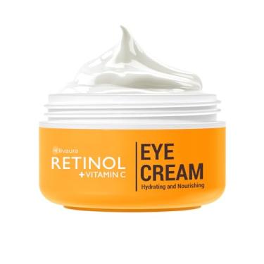 Imagem de Retinol + Creme Para Os Olhos Com Vitamina C - Tratamento Antienvelhecimento, Antiolheiras E Inchaço Pele Lisa Firme. Fórmula Hidratante Nutritiva Áreas Sensíveis Sob Olhos.