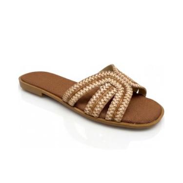 Imagem de Tamanco Feminino 40 ao 43 Serena Ráfia Sintética Conforto e Sola TR Antiderrapante