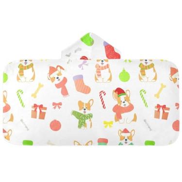 Imagem de Burbuja Toalha de banho com capuz de laço rosa para crianças, toalha de praia de pelúcia macia absorvente para chá de meninas e meninos 3-10 anos, 61 x 127 cm