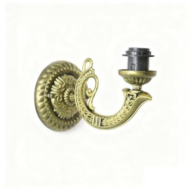 Imagem de Base de substituição para aplique de parede (apenas a base), em liga metálica e resina, compatível com abajures de vitral de 8 polegadas, soquete E27.