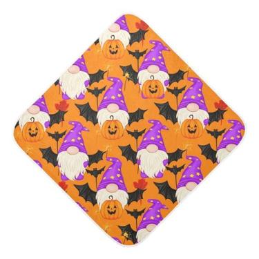 Imagem de Burbuja Toalha de banho de bebê Gnomos de Halloween - Toalha com capuz de musselina macia e absorvente para recém-nascidos e bebês, 76 x 76 cm