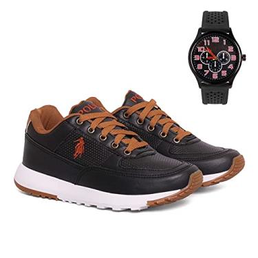Imagem de Tenis Masculino Sapatenis da Polo Elite casual cadarço sapato + relogio