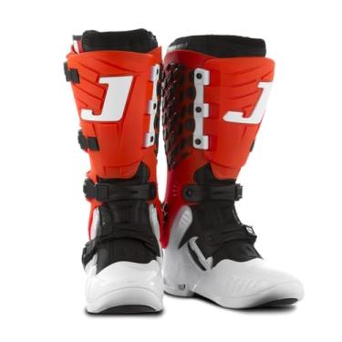 Imagem de Bota Motocross Adulto Jett Hi vis Branco Vermelho Tam. 38