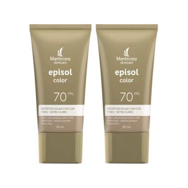 Imagem de Kit Mantecorp Episol Color - 2 Protetores Solares Facial FPS70 Tom 1 Extra Claro 40ml