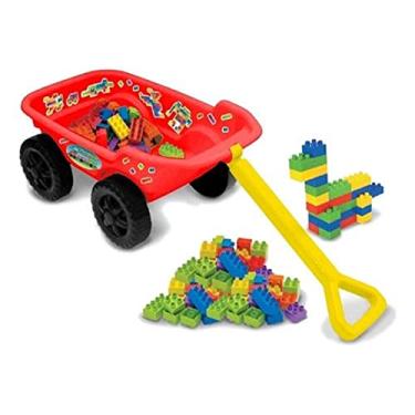 Imagem de Carrinho De Praia Trolley Monta Blocos Vermelho