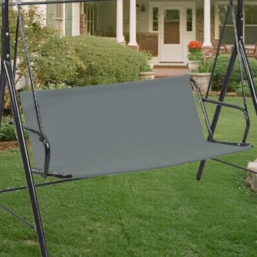 Imagem de Swing Seat Replacement Cover for 2/3 Seater Outdoor Patio Swing 600D Thicken Oxford Porch Swing Cover Replacement Garden Rocking Chair Cushions Covers (Gray, 54.3 x19.5 x19.5 inches)