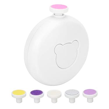 Imagem de ZJchao Aparador Elétrico de Unhas para Bebês, Conjunto de Ferramentas para Lixa de Unhas Com 6 Cabeças de Moagem para Bebês Infantis (WHITE)
