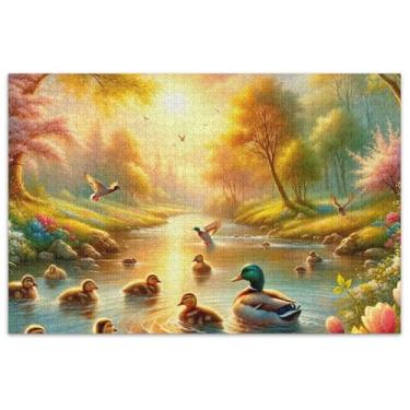 Imagem de Quebra-cabeça paisagem paisagem 1000 peças adultos floral colorido quebra-cabeça família amantes presentes