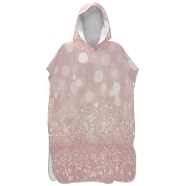 Imagem de Joisal Poncho de surf gradiente pastel para adultos trocador de roupa de banho toalhas com capuz vestíveis ponchos adultos para mulheres