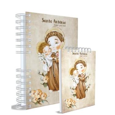 Imagem de Agenda Católica 2026 + Bloco de Anotações, Santo Antonio, Rosa, Capa 1