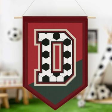 Imagem de Faixa de lona de parede suspensa de futebol, faixa de lona pendurada com alfabeto para decoração de arte de parede para sala de estar quarto, Copa do Mundo FIFA Jersey futebol futebol entusiastas