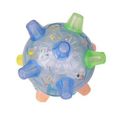 Imagem de Alomejor Bolas de Cachorro, Música Interativa que Salta Brinquedo Com Luzes de Dança para Cães Gatos 13cm Jogo de Animais de Estimação Operado por Bateria (a)