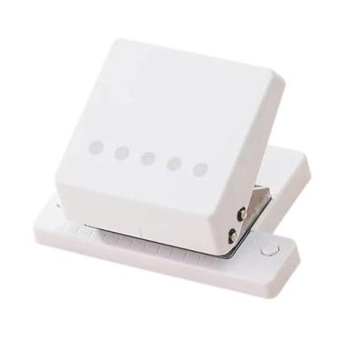 Imagem de shamjina Perfurador de Papel Manual Portátil e Versátil com 5 Furos, Antiderrapante, Ideal para Cartões, Agendas A4 e Cadernos de Folhas Soltas, Branco