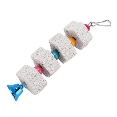 Imagem de Generic Brinquedos para Mastigar Pássaros Pedra Mineral Natural para Papagaios e Pequenos Animais, Pedra de Moagem de Bico para Dentes Saudáveis, Brinquedos de Pássaros Pendurados para Gaiola ou