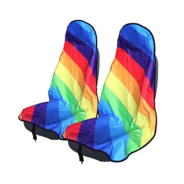 Imagem de nbnhxnff Capa protetora para assento de carro, toalha de suor, assentos dianteiros para academia, corrida, natação, praia e caminhadas, capa de assento universal à prova d'água para carro, caminhões