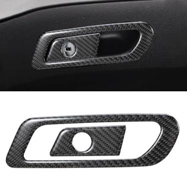 Imagem de WINKA Interior de fibra de carbono compatível com Audi B9 A4 S4 2017-2025 A5 S5 RS5 2018-2025 para painel de carro Co-Pilot caixa de armazenamento alça guarnição adesivo decalque acessórios interiores