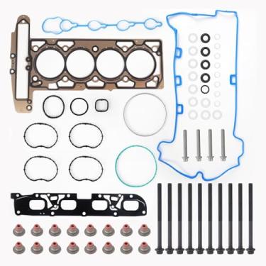 Imagem de Conjunto de junta de cabeça de cilindro 2.4 e kit de parafusos, compatível com Chevy Equinox Malibu Captiva 2010-2017, GMC Terrain, Buick Regal 2.4L L4 DOHC Engine - HS26517PT